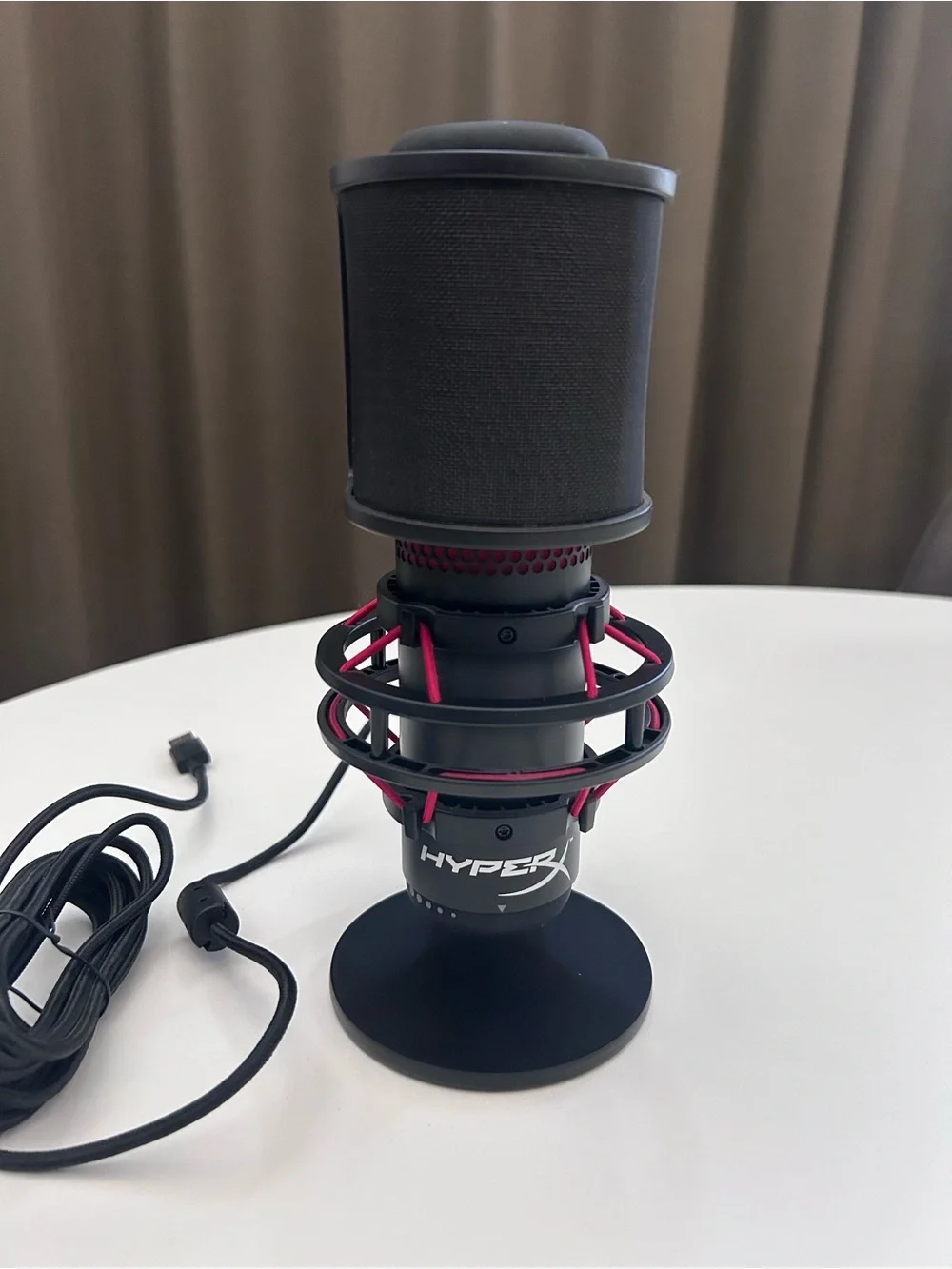 HyperX QuadCast USB Condenser Microphone w/ Pop Filter, Adjustable Gain, Stand